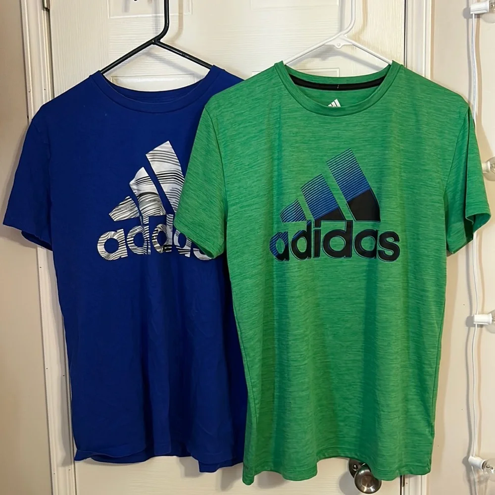 2 boys XL (18/20) Adidas short sleeve shirts
